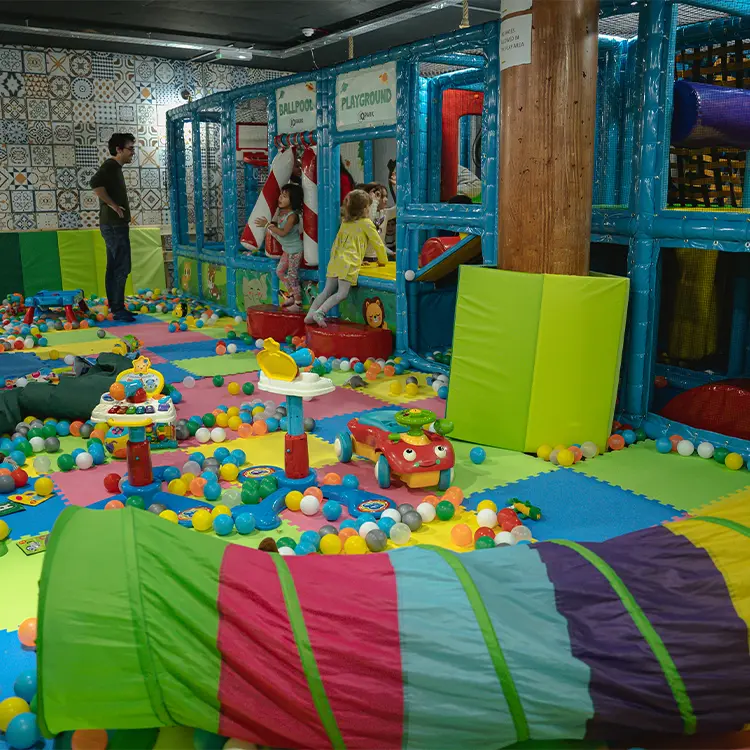 Experience the unique Avocado and Coffee Playground, offering a blend of organic delights and fun for children in a vibrant setting.